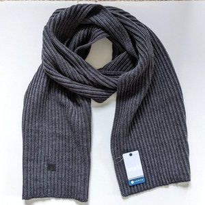 Luhta dark gray UNISEX OS ribbed acrylic winter scarf Nordic design